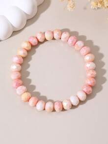 NAIZHU 1 件时尚糖果色几何串珠手链，适合孩子、朋友的百搭甜美珠宝礼物 - 彩色 - 查看 10