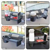 Car Door Hanging Storage Box Slim And Compact Easy Access Cup Holder Suitable For All Vehicles Use - Black - View 5