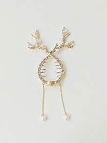 1 kẹp tóc tua rua ngọc trai giả hình sừng hươu pha lê thời trang Giáng sinh, kẹp tóc tinh tế cho kiểu tóc đuôi ngựa/búi, thích hợp cho hàng ngày và Giáng sinh, phụ kiện tóc - Nhiều màu - Xem 6