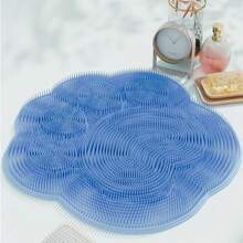 1 pieza Alfombra de masaje de silicona para el baño, lavador de pies, cepillo de espalda, almohadilla para los pies en la ducha, accesorio de baño, suministros de ducha, decoración de baño para el hogar, decoración de otoño, de vuelta a la escuela