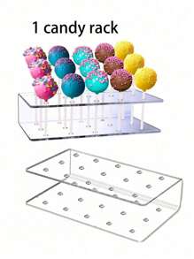 1/2 件透明托盘亚克力矩形支架饼干托盘食物展示架派对开胃菜托盘透明食物展示架派对亚克力便携式食物托盘适合户外野餐 - 透明U形 - 查看 4