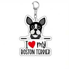 Acrylic Dog Breed Keychains - I Love My Dog Themed Key Rings - Animal Lovers Car Keychain With Assorted Breeds For Birthday Gifts And Bag Decoration - One Piece - Multicolor - View 13