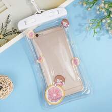 Durcord 1Pc Holographic Chống Rơi Không Thấm Nước Màn Hình Cảm Ứng Trong Suốt Túi Điện Thoại Thể Thao Dưới Nước Dễ Thương Hoạt Hình Vỏ Điện Thoại Màn Hình Cảm Ứng - Nhiều màu - Xem 2