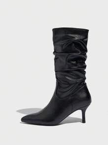 Nieuwe damesmode veelzijdige reisschoenen, duurzaam geplooid, comfortabele halfhoge laarzen, geschikt voor elke gelegenheid