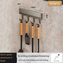 1 Giá treo đồ gắn tường nhà bếp bằng hợp kim nhôm không cần khoan - Nhiều màu - Xem 13