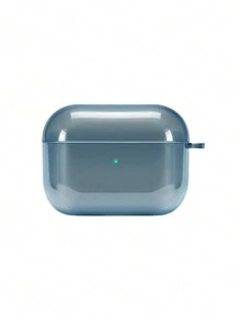 1PC Minimalist Monotone Muted Color Frosted Transparent Protective AirPods Case With Leather Cord