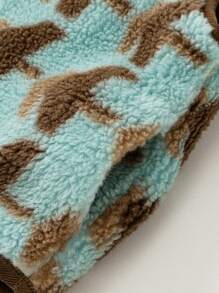 mini bala 双面毛绒背心冬季系列，防静电，保暖，授权合作 - 藍咖色調 - 查看 6