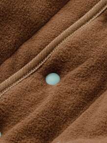 mini bala 双面毛绒背心冬季系列，防静电，保暖，授权合作 - 藍咖色調 - 查看 4