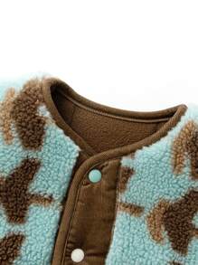 mini bala 双面毛绒背心冬季系列，防静电，保暖，授权合作 - 藍咖色調 - 查看 5