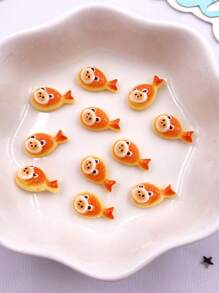 30 miếng nhựa hỗn hợp nhiều màu sắc mini 3D mô phỏng bánh mì trang trí bánh rán pizza bánh quy mặt phẳng sổ lưu niệm tự làm đồ trang sức trang trí thời trang thủ công phụ kiện mùa hè, trường học - Trộn ngẫu nhiên - Xem 8