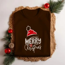 Unisex Christmas Themed T-Shirt Beanie Fashion Blogger Promotion Launch Premium - 黑色 - 查看 4