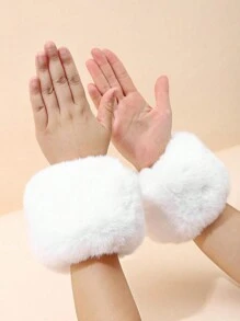 1 cặp găng tay giữ ấm tay bằng lông dày mùa đông cho nữ, găng tay đan tay mềm mại - Nhiều màu - Xem 9