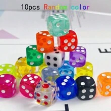 5/10/20 件彩色迷你骰子，水晶小骰子，适合派对娱乐、棋盘游戏、聚会和活动 - 彩色 - 查看 12