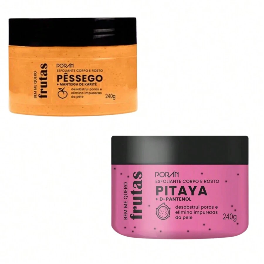 Exfoliating Soap Cream Body Moisturizer Bath PORAN Fruit Watermelon Liquid Body And Face Similar To Labotrat - 桃子+火龍果 - 查看 1