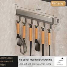 1 Giá treo đồ gắn tường nhà bếp bằng hợp kim nhôm không cần khoan - Nhiều màu - Xem 11