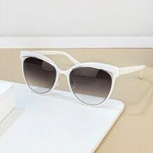 2024 1 件女士猫眼偏光时尚眼镜多色时尚眼镜现代简约风格适合男女户外旅行或海滩派对﻿ - 彩色 - 查看 7