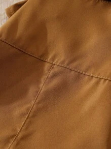 1 件棕色格子项圈宠物衬衫，适合小型犬和猫，春季/秋季