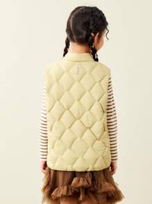 mini bala Boys' And Girls' Windproof Hooded Down Jacket Stand Collar Vest