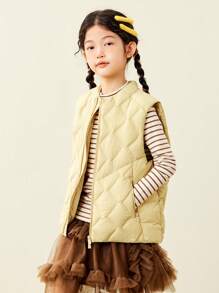 mini bala Boys' And Girls' Windproof Hooded Down Jacket Stand Collar Vest