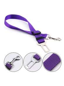 1 pieza Correa de seguridad ajustable para perros en el coche - Accesorios para salidas con perros