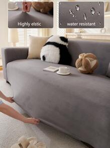 1 tấm vải bọc ghế sofa chống thấm nước, vải chống trượt, bọc toàn bộ ghế sofa, có thể giặt bằng máy, chống bụi và bền, thích hợp cho phòng ngủ, văn phòng, phòng khách, thân thiện với vật nuôi - Màu xám đen - Xem 1