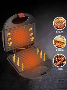 Non-Stick Double Plate Panini - Multicolor - View 2