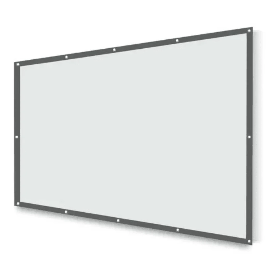 Projector Screen Projection Datashow Eyelets 100 Inches - White - View 1