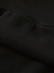 MURAMASA Hombres Sudadera con estampado de extraterrestre - Negro - Ver 7