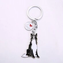 1pc Alloy Metal Dachshund Cute Jack Dog Pet Key Ring Dog Tag Charm Car Keychain Lovely Bag Pendant For Best Friend Student's Gift Car Accessories Bag Charm Backpack For School
