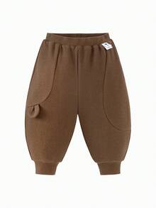 mini bala Quần ấm thời trang cho bé trai và bé gái Bộ sưu tập mùa đông 2024 - cà phê - Xem 4