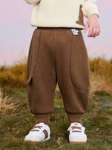 mini bala Quần ấm thời trang cho bé trai và bé gái Bộ sưu tập mùa đông 2024 - cà phê - Xem 1