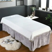 LXIANGN 80x200CM水晶绒美容院床单带孔天鹅绒冬季加厚按摩理疗床罩单 - 查看 2