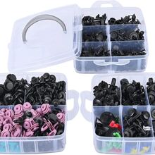 Besper Bộ 680 kẹp khóa xe bằng nhựa, cản xe hybrid di động, tấm trang trí cửa, đinh tán cản xe, bộ khóa xe - màu đen - Xem 6