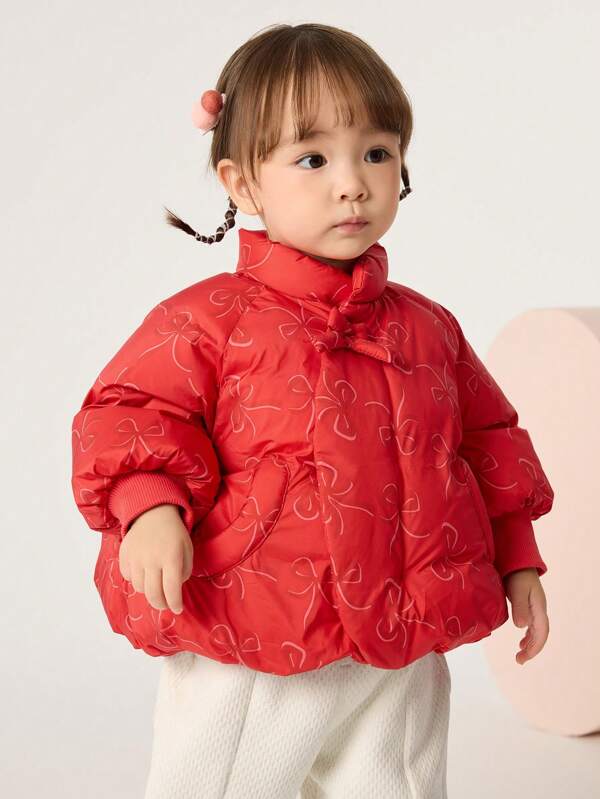 Balabala Babymeisjes Bloemen Donsjack Kort Warm Winter 2024 Buitenkleding