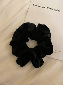 4pcs Women Velvet Hair Scrunchies In Black, Beige, Brown, Stylish & Versatile, Simple Elegant Design, Suitable For Daily Wear, Casual, Party, Work, Travel, Hairdo, Ponytail, Bun
