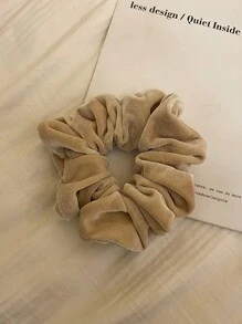 4pcs Women Velvet Hair Scrunchies In Black, Beige, Brown, Stylish & Versatile, Simple Elegant Design, Suitable For Daily Wear, Casual, Party, Work, Travel, Hairdo, Ponytail, Bun