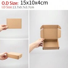 12pcs/Pack Kraft Paper Corrugated Boxes, Multi-Size Options, Postal Shipping Cartons, Packaging, Airplane Boxes, Gift Boxes, Corrugated Boxes, Shipping Boxes Valentine's Day