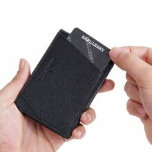 2025 Black Card Holder Case Short Wallet Men Credit Passport Card ID Bag Girls Unisex Coin Wallet Purse Male Female Gift Short Wallet Spring Summer Purse For Men Wallet Mini Wallet Purse Wallet Card Wallet - Black - View 5