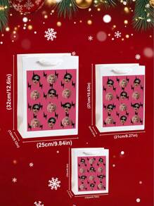 1pc Custom Photo Gift Bag, Personalized Face Mash Gift Bag, Mars And Rose New Song Apateu Song Inspired, APT Gift Bag With Handle, Perfect For Christmas Holiday, Party Celebration, Best Unique Gift Package For Her/Him, Boyfriend, Girlfriend, Best Friend, Ideal For Christmas, Valentine's Day, Birthdays, Anniversary,Art Activities For Children