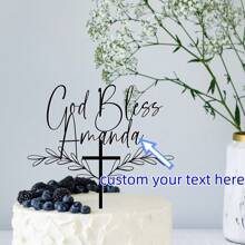 Customized Birthday Cake Decoration Banner, Birthday Cake Decorations, Customized Acrylic, Suitable For Any Occasion, Birthday Celebration, Family And Friend Gatherings, Personalized - Multicolor - View 2