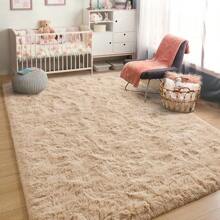 Alfombra mullida para dormitorio, alfombra de felpa de color tostado claro para sala de estar, alfombra suave para guardería infantil, alfombra antideslizante para comedor, dormitorio, cocina, alfombras lavables, beige - Beis - Ver 4