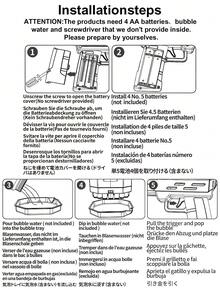 Súng thổi bong bóng 32 lỗ nhiều lỗ, Đồ chơi thổi bong bóng điện tự động một phím cho trẻ em (Không bao gồm pin và dung dịch tạo bong bóng) - Màu be - Xem 10