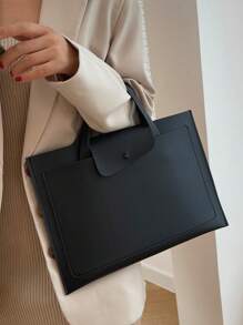 1 Pc Business Casual Minimalist PU Leather Solid Color Handbag Tablet Bag 13Inch/14Inch Computer Bag Protection Case Small Bag File Bag Laptop Sleeve Computer Carrying Case Bag 13 14 Inch Portable Table Cover Bags For Mac Book For Tablet Handbag Case 9-11inch Compatible With Ipad Air 4 5 Pro 11 Mini 5 6 IPad Case For Shockproof Pouch Bagslaptop Bag For Women Mac Book Case College Essentials Back To School