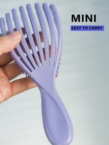 4 件套美发梳套装，干湿两用贝壳形发梳，带手柄，带钩尾梳，梳毛刷，双头梳，适合蓬松顺滑的秀发，镂空设计，送给女孩的最佳礼物，适用于水疗护发，镂空梳子可快速吹干头发和造型发刷 - 彩色 - 查看 7