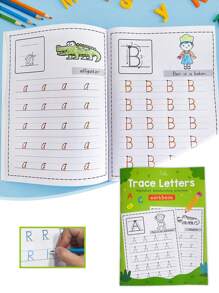 52pcs/ Book 26 Alphabet 0-9 Number Coloring Handwriting Children's Workbook,Learning And Tracing Letters,Recognizing Uppercase And Lowercase Letters And Tracking Learning,Learning A-Z Letters In Preschool,Helping Children Recognize And Remember English Letters Through Tracing And Coloring,Enhancing Letter Memory And Hand Eye Coordination,Stationery,Student Supplies,Educational Games,Learning At Home,Colouring Books For Boys,Board Games For Kids,Colouring,Coloring Book,Kids Toys,Books