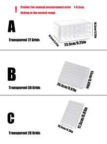 1pc 72-Slot Jewelry Drawer Organizer Box, Clear Plastic Storage Box For Nail Art Tools, Jewelry, Crafts, Suitable For Travel, Desktop, Women Jewelry Organizer, 3-Tier Drawer Organizer With Dividers - Transparent And Space-Saving Multifunctional Plastic Storage Box For Rings, Earrings, Necklaces Holiday, Bags For Woman, Jewelry Box, Jewelry Organizer, Jewellery Box - Multicolor - View 10