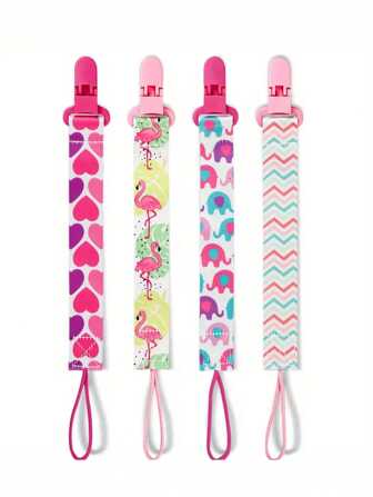 4pcs/Set Baby Pacifier Clips - Pacifier Clips For Boys And Girls Fit Most Pacifiers, Thanksgiving Gift