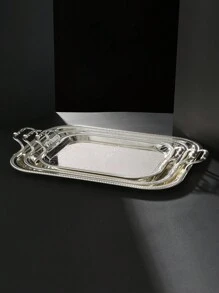 ALMAMARA 1个，金银托盘，金银香炉，款式，铁艺，特殊纹理底座，激光雕刻图案，适用于拉玛装饰，拉玛装饰卡里姆，拉玛装饰穆，伊斯兰穆，开斋节，适合家庭装饰，办公室，客厅，客厅，厨房，宴会必备，高端大气，彩盒独立包装，银色，春季 - 彩色 - 查看 14