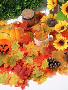 500 Cây nhân tạo, Nhà hàng Trung Hoa lá phong, Đồ trang trí sân vườn ngoài trời tự làm cho Halloween, Trang trí bàn tiệc Lễ Tạ ơn, Bữa ăn gia đình, Phòng khách, Trang trí bình hoa phòng ngủ, Trang trí đám cưới, v.v. - Màu sắc hỗn hợp - Xem 3