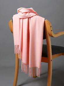 1pc Women Solid Color Thick Double-Sided Faux Sherpa Scarf, Elegant & Fashionable Unisex Shawl Scarf Dual Use, Warm For Autumn & Winter Daily Use - Multicolor - View 7